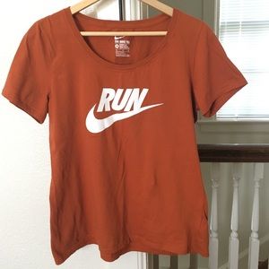 Nike Run burnt orange scoopneck t-shirt